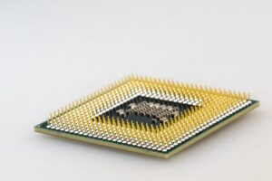 Close-up of a computer chip symbolizing Nvidia China AI chip approval