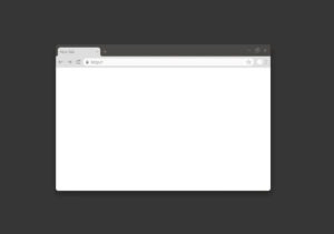 Empty browser window symbolizing AI browser security risks and online data vulnerabilities.