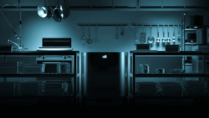 Mill Amazon Whole Foods food waste deal showcasing AI-powered commercial food waste bin in grocery kitchen