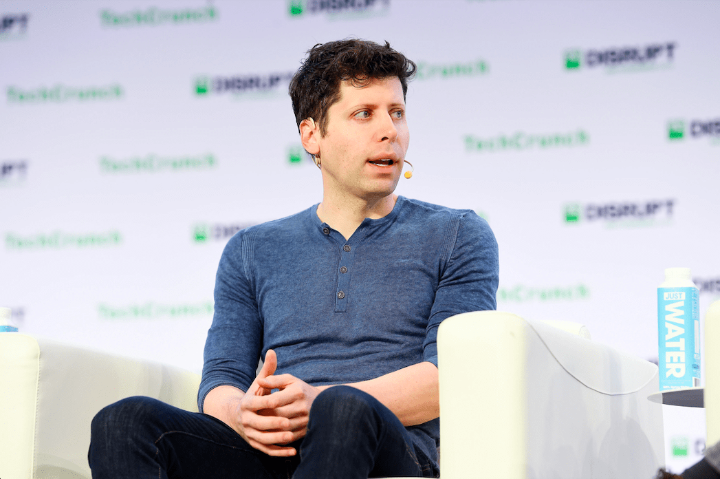 Tech leader speaking at an AI event during the Sam Altman Code Red Gemini 3 moment