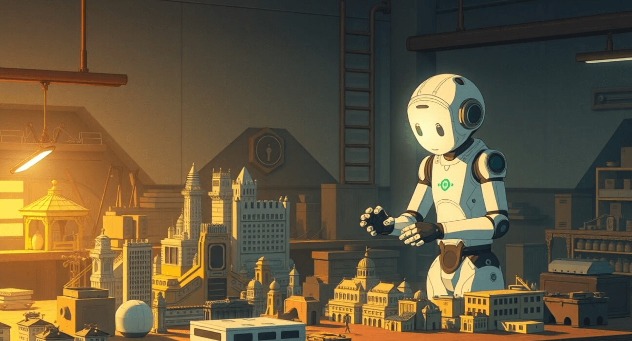 Illustration showing AI moving from experimentation to practical, human-centered deployment in real-world workflows