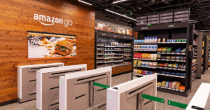 Amazon Go cashierless convenience store interior before store closures and retail strategy shift