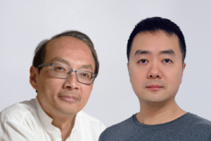 Stanford professor David Tse with Fisher Yu, co-founders of Babylon, a Bitcoin collateral protocol