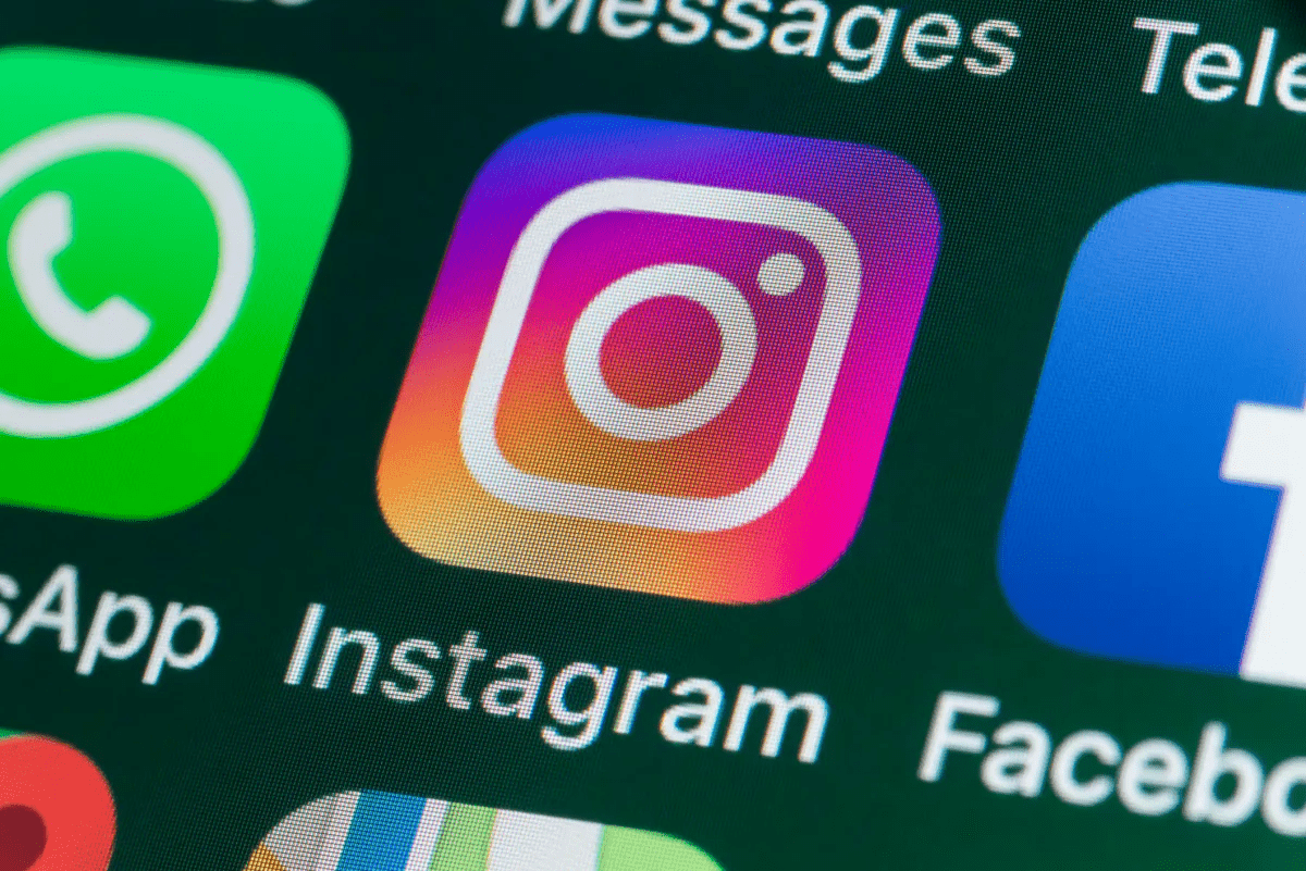 Instagram app icon displayed on a smartphone screen amid reports of password reset requests with no confirmed data breach