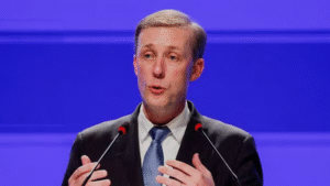 Jake Sullivan speaking on US policy implications of AI chip export controls affecting China