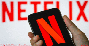Netflix logo displayed on a smartphone screen, highlighting the platform’s mobile app and social-first engagement strategy.