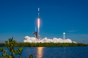 SpaceX Falcon 9 rocket launch following FCC approval to deploy additional Starlink satellites