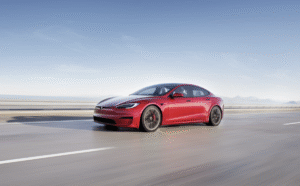 Tesla Model S driving on highway as Tesla ends Model S and Model X production to focus on autonomy and robotics